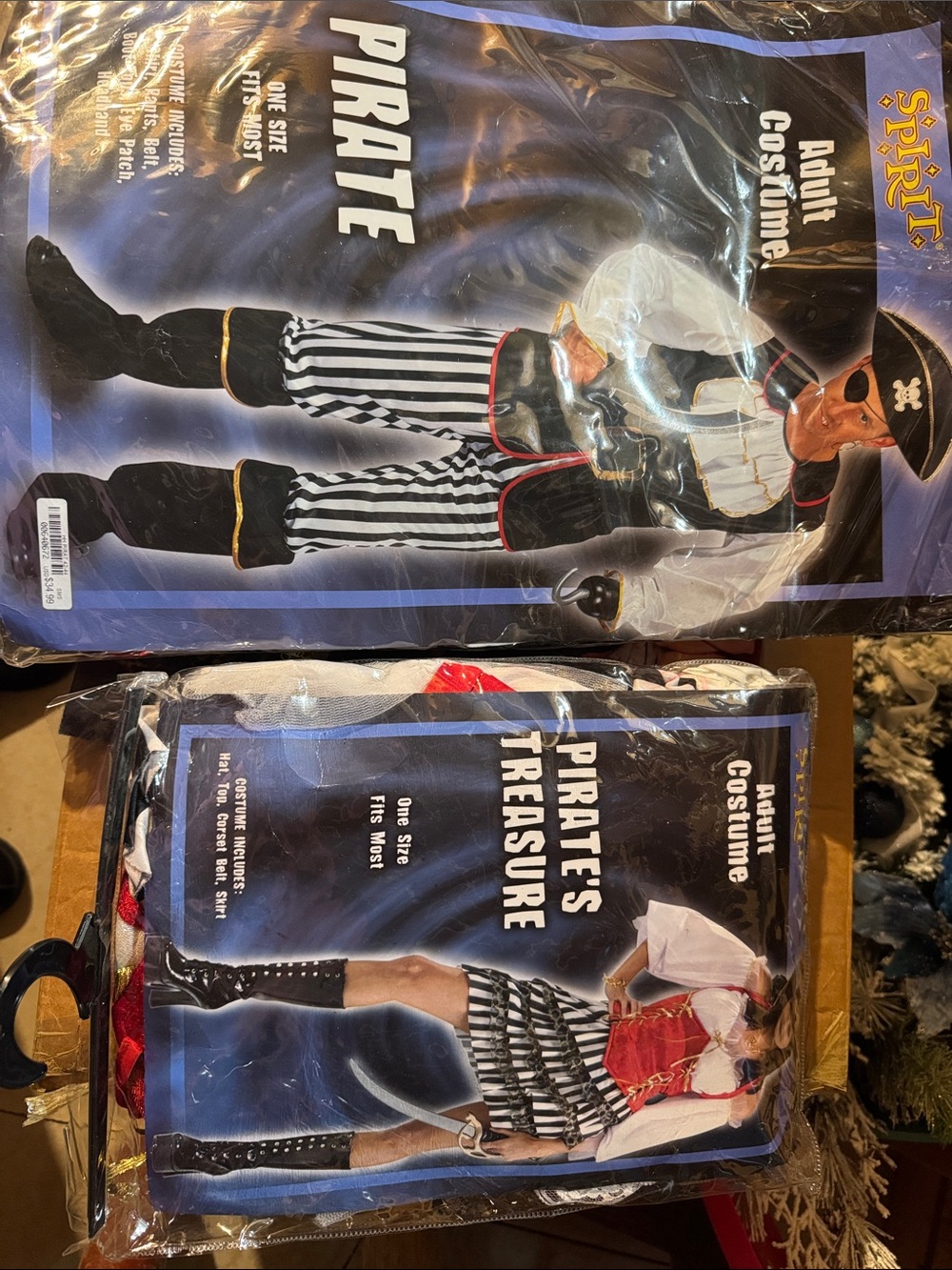 Spirit Black, White, Red and Gold Pirate Costume Set